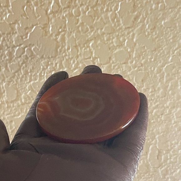 Agate Art Piece - Carnelian Hand carved coaster/display piece - Picture 3 of 3